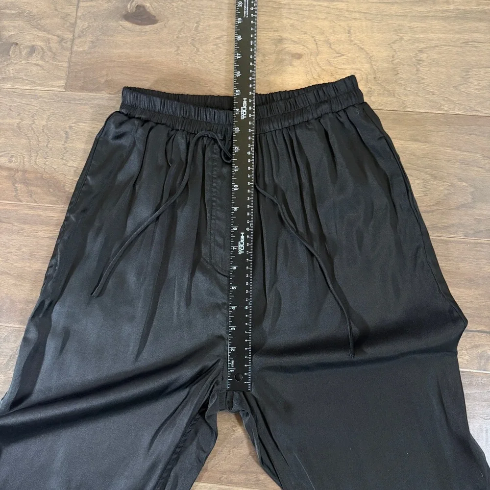 Talulah Black Satin‎ Drawstring Jogger Pants S18319 Womens Large